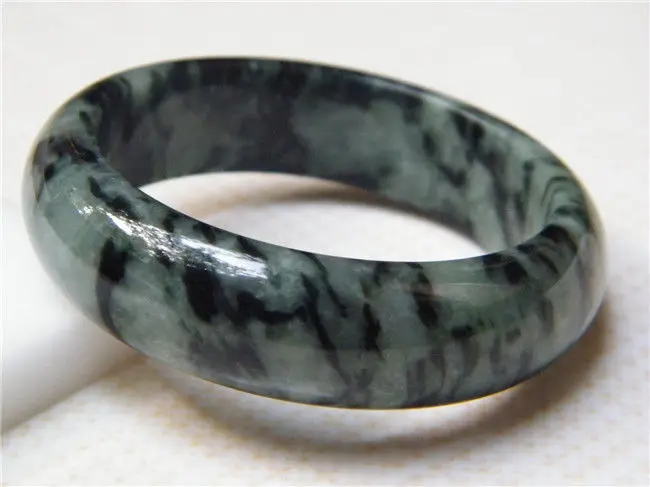 

FREE SHIPPING>>>@@ NEW HOT Ms jewelry China 100% Natural Unique Green 'A' jade Ms Bracelet 55MM NEW