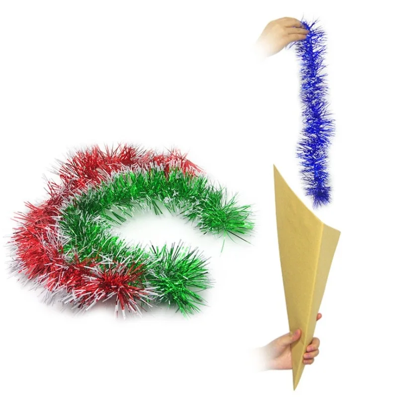 

New Style Paper bag Magic Red Blue Green Ribbon tricks Children Toys YH1767