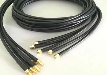 

5pcs SMA female nut bulkhead to SMA male straight LMR240 Cable connector 5m 15ft LMR-240 50Ohm