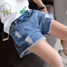 Джинсовые шорты для девочек летние хлопковые и мальчиков одежда