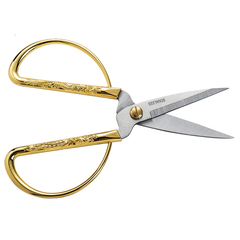 Stainless steel household scissors cut wedding gold scissors alloy