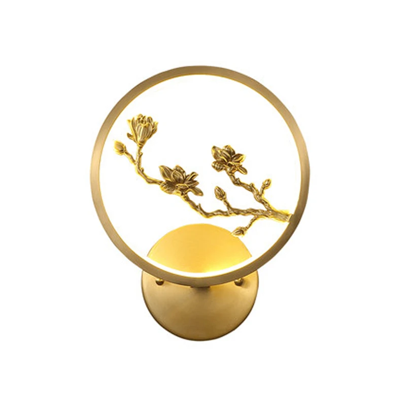 

New Chinese Style Copper Wall Lamp Bedroom Bathroom Light Chinese Antique Living Room Study Wall Light Aisle Sair led Wall Light