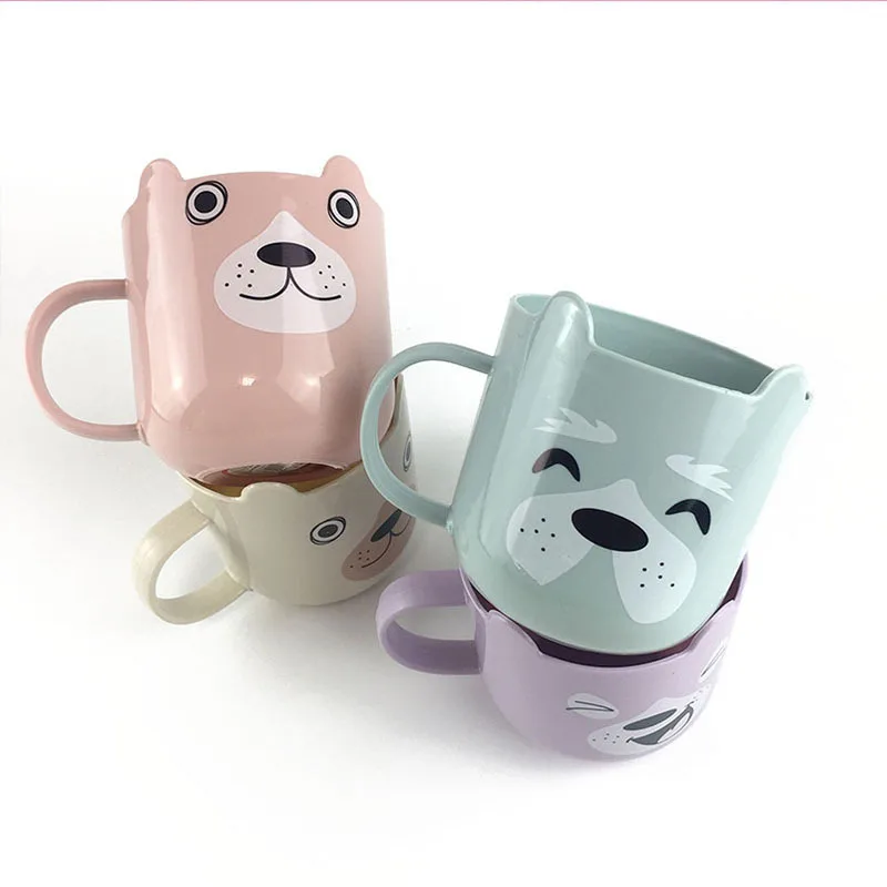 

yooap Washing Cup Suspended Home Cute Cartoon Plastic Mouth Cup Brushing Plastic Cup Simple Fashion
