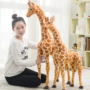 

Top Qualitily 60cm & 80cm Soft Simulation Giraffe Plush Toys Cute Stuffed Animal Doll Birthday Decoration Gift Kids Toys