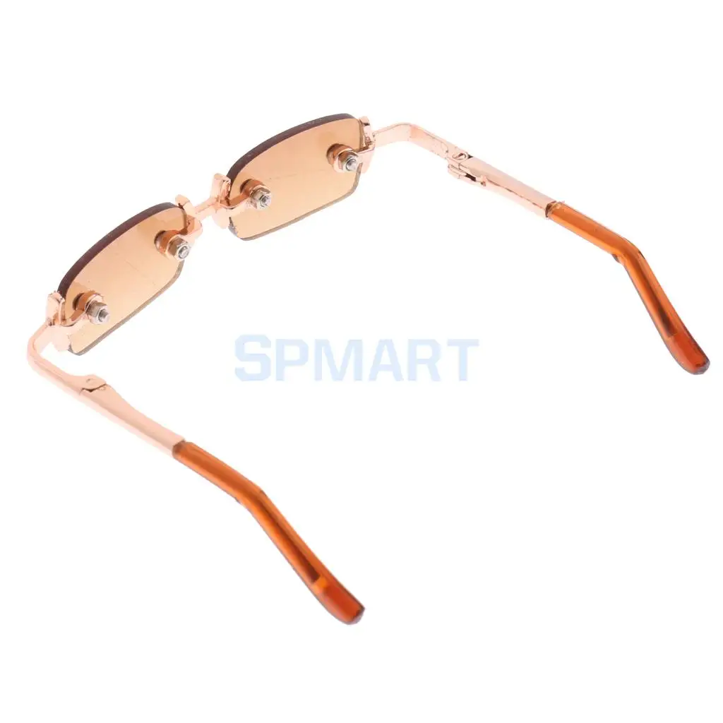 Fashion Unisex No Frame Square Glasses Eyewear for 1/3 BJD Dolls Clothes Dress Up Accessory Outfit Black
