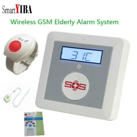 

SmartYIBA Wireless Android IOS APP Remote Control Wireless Elderly Care GSM Alarm System Home Burglar Security SOS Panic Button