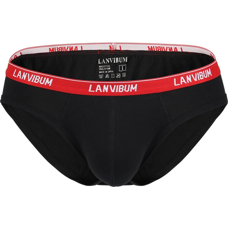 

DEWVKV Low-Rise Sexy Men's Briefs Underwear Soft U Pouch Comfortable Summer Solid Blue White Black Gray Male Panties Hot Sale ZC