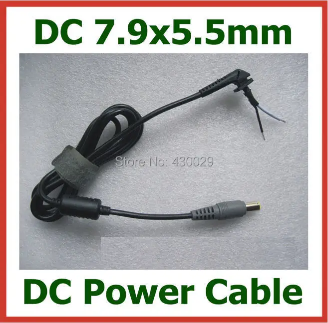 

2pcs DC Tip Plug 7.9*5.5mm / 7.9x5.5mm DC Power Supply Cable for Lenovo IBM Laptop Charger AC Adapter Jack Cord