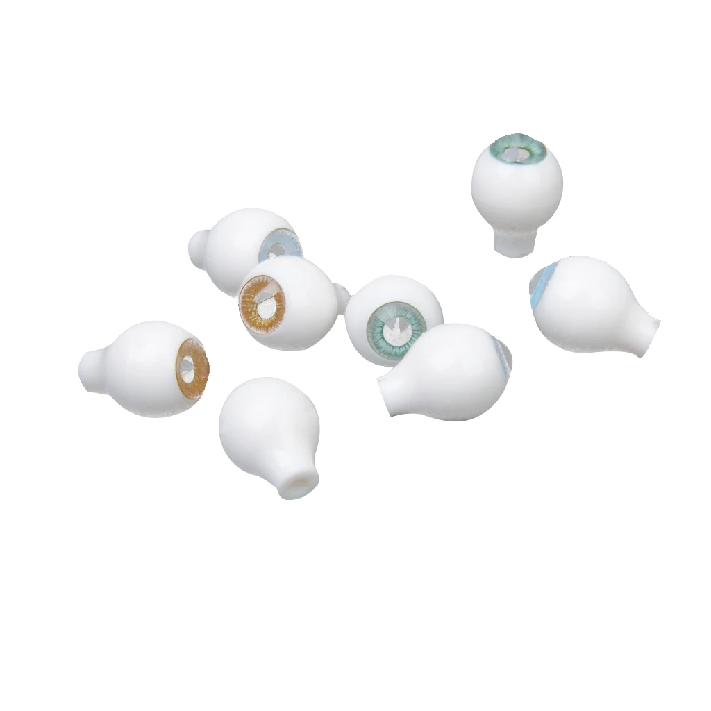 8Pieces 10mm Round Plastic Acrylic Doll Eyes Eyeballs For Doll Bear Parts DIY Accessories