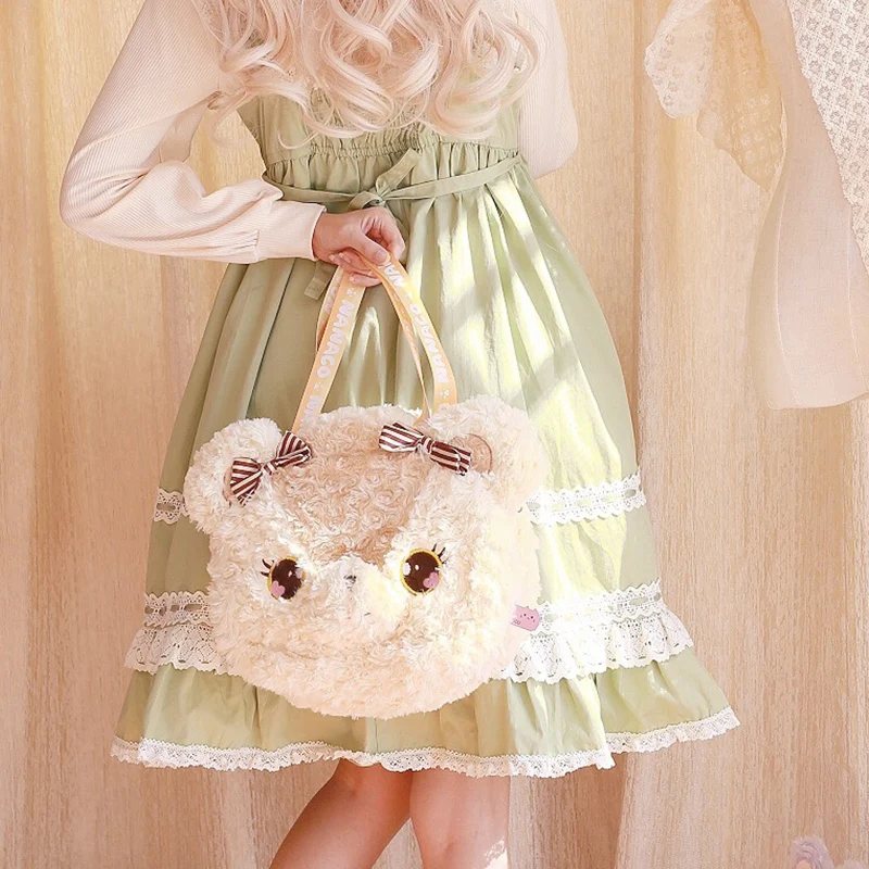 

Japanese bear bag cute cartoon one-shoulder soft sister rabbit bag girl heart large slung Lolita bag diagonal