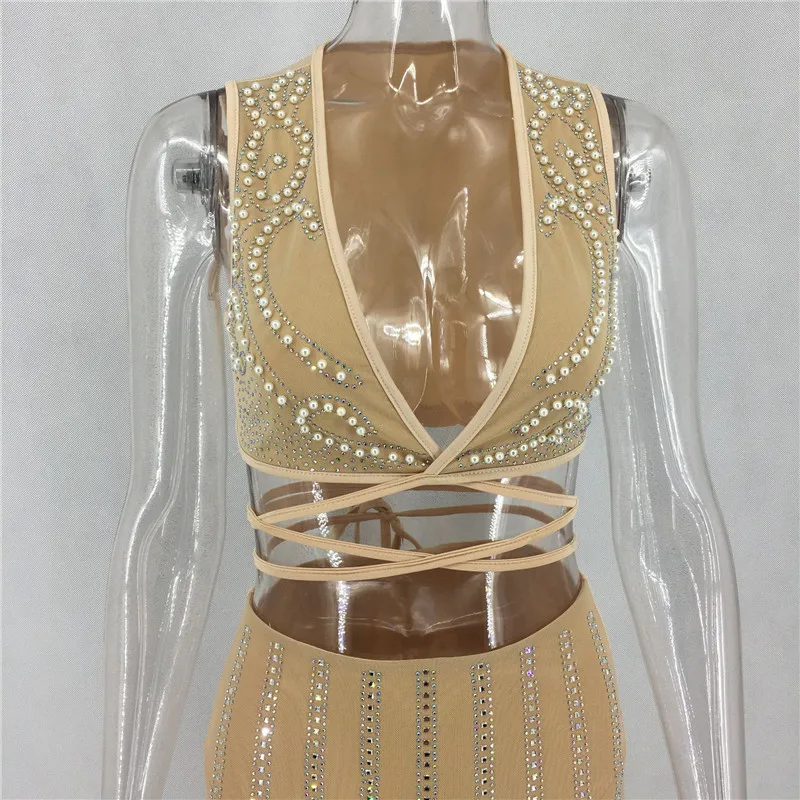 Блестящие стразы, сексуальное прозрачное Сетчатое платье, женское элегантное роскошное платье с бриллиантами, украшенное бисером, для вечеринки в честь Дня Рождения
