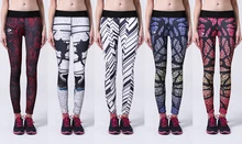 Women Compression Slim Fit Pants Elastic Wicking Exercise Leggins for Female Fitness Running Gym 3d Printed Leggings for Ladies