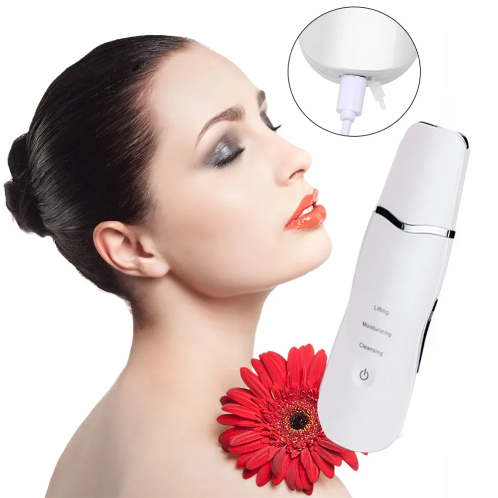 Rechargeable Ultrasonic Face Skin Scrubber Face Scrubber Massager