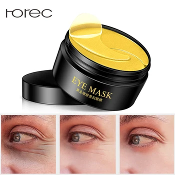 

ROREC 24K Gold Anti Age Bag Eye Wrinkle Patch Crystal Eye Mask Gel Eye Patches 60pcs Eye Care Sleep Masks Remover Dark Dircles