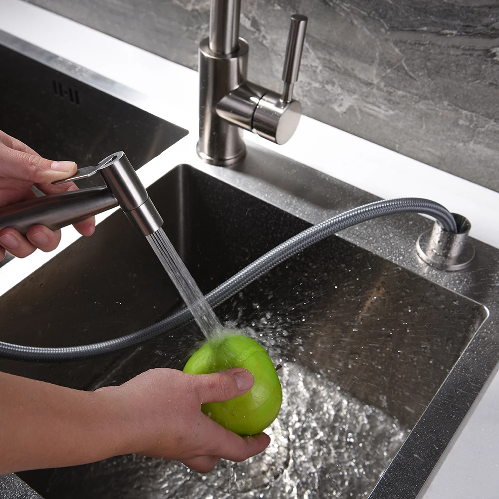 Free shipping 304 stainless steel metal kitchen spray and faucet sprayer with hose and head accessory for kitchen sink washing