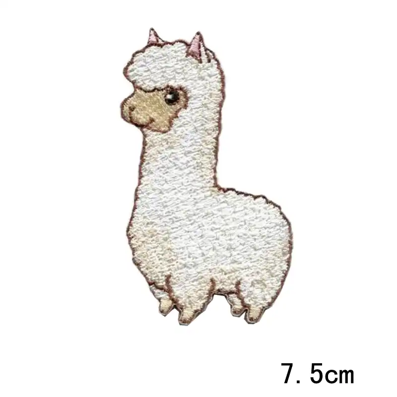 コンピュータ刺繍アルパカ動物野生動物ラマdiy刺繍ブリックアップリケアイロンパッチ パッチ Aliexpress