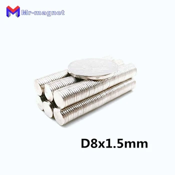 

200pcs 8 x 1.5 mm magnet Luggage decoration D8*1.5 mm magnet small disc super strong rare earth neodymium magnets 8x1.5 D8x1.5m