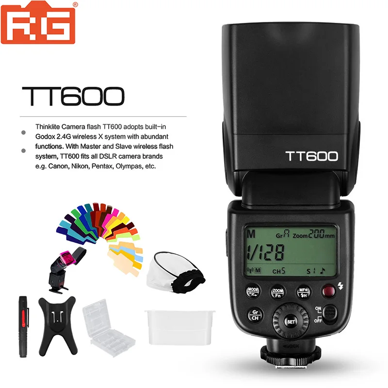 Godox TT600 TT600S 2,4G Беспроводной GN60 Master/Slave Камера Вспышка Speedlite для Canon Nikon Pentax Olympus Fujifilm Sony - Цвет: TT600