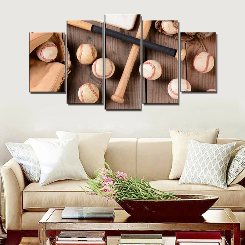 Baseball Wall Art Canvas Painting for Kids Room Wall Decor Sport