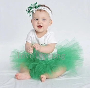 Bebê petti tutu tolder meninas tutus cor verde