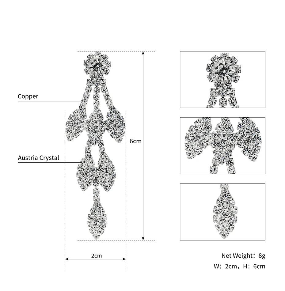 Miallo, новинка, Кристальные женские длинные висячие серьги для девушек, вечерние, свадебные стразы, серьги для невесты, подружек невесты