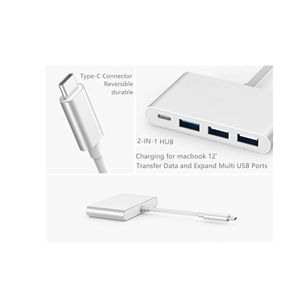 

OMESHIN For MacBook Pro C-to-C And Three USB Port Hub adapters, The Data Transmission Network Hub Is Up To 5Gbps