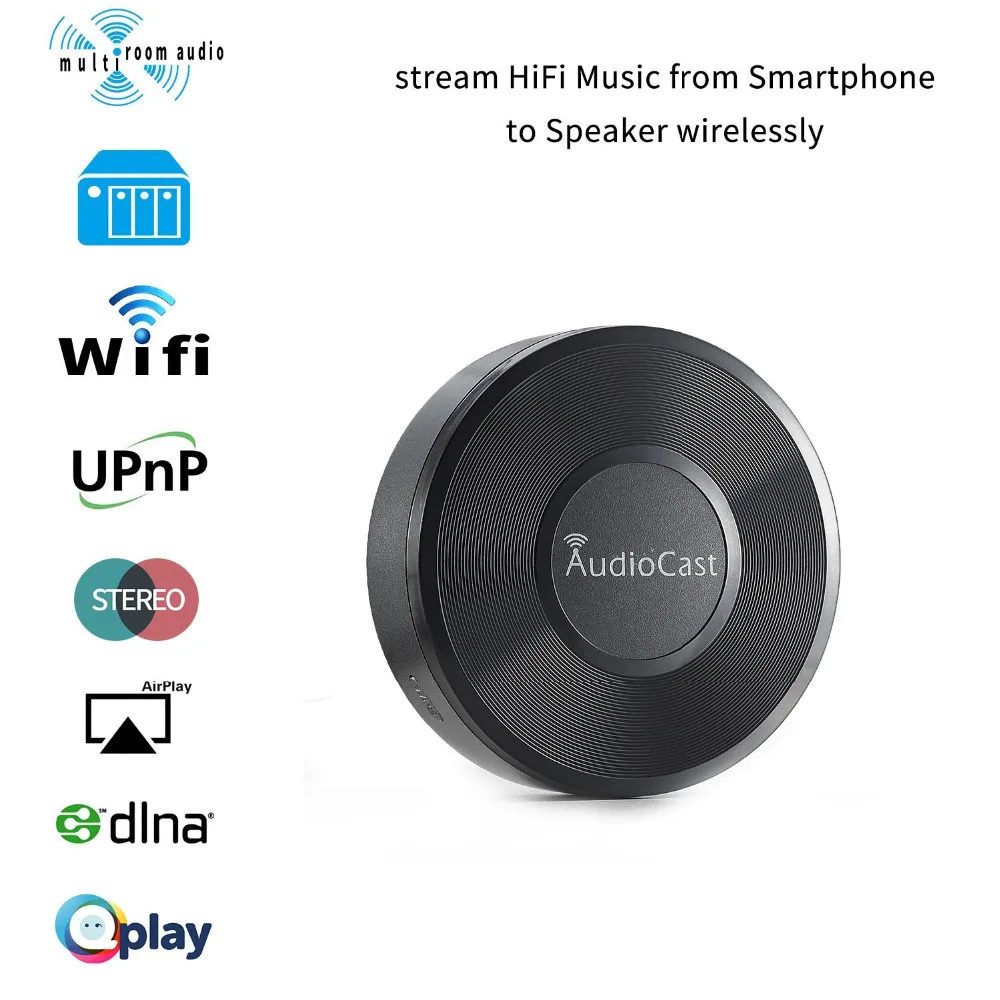 Беспроводной музыкальный ресивер AudioCast M5 Airplay DLNA iOS Android Airmusic wifi HiFi аудио динамик Spotify звуковой стример