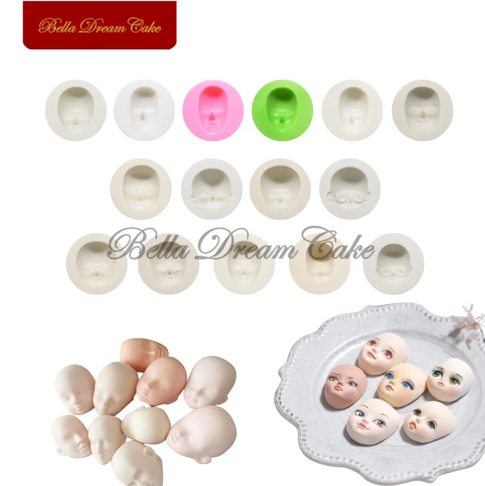 

3D Human Face Silicone Mold Cake Border Decoration Moulds DIY Fondant Chocolate Sugarcraft Mould Cake Decorating Tools Bakeware