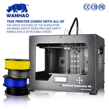 Wanhao дубликатор 4X 3D Принтер двойной экструдер, с печатью размер в 245*145*150 мм, пакет с cylicer крышка