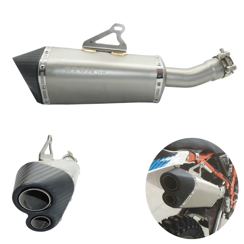 

Motorcycle exhaust modified double exhaust muffler KAYO T2 T4, T6 cross-country motorcycle system