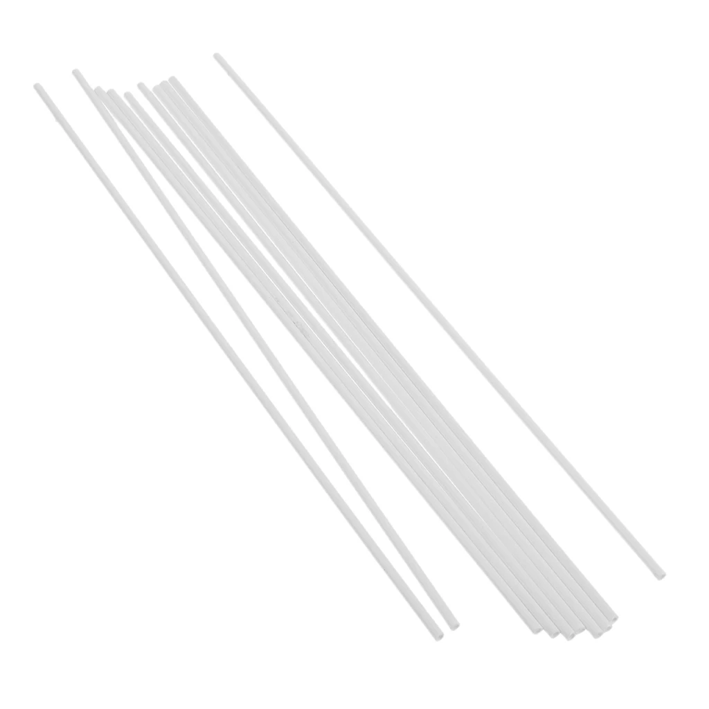10Pcs 250mm Length ABS Plastic Round Tube Pipe for Architectural Model Making Building DIY Sand Table Model Materials White