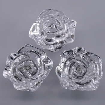 

10PCS 45mm Diamond Clear acrylic Flower pull Handles Cabinet Door Cupboard Drawer Knobs,decorative knobs for furniture