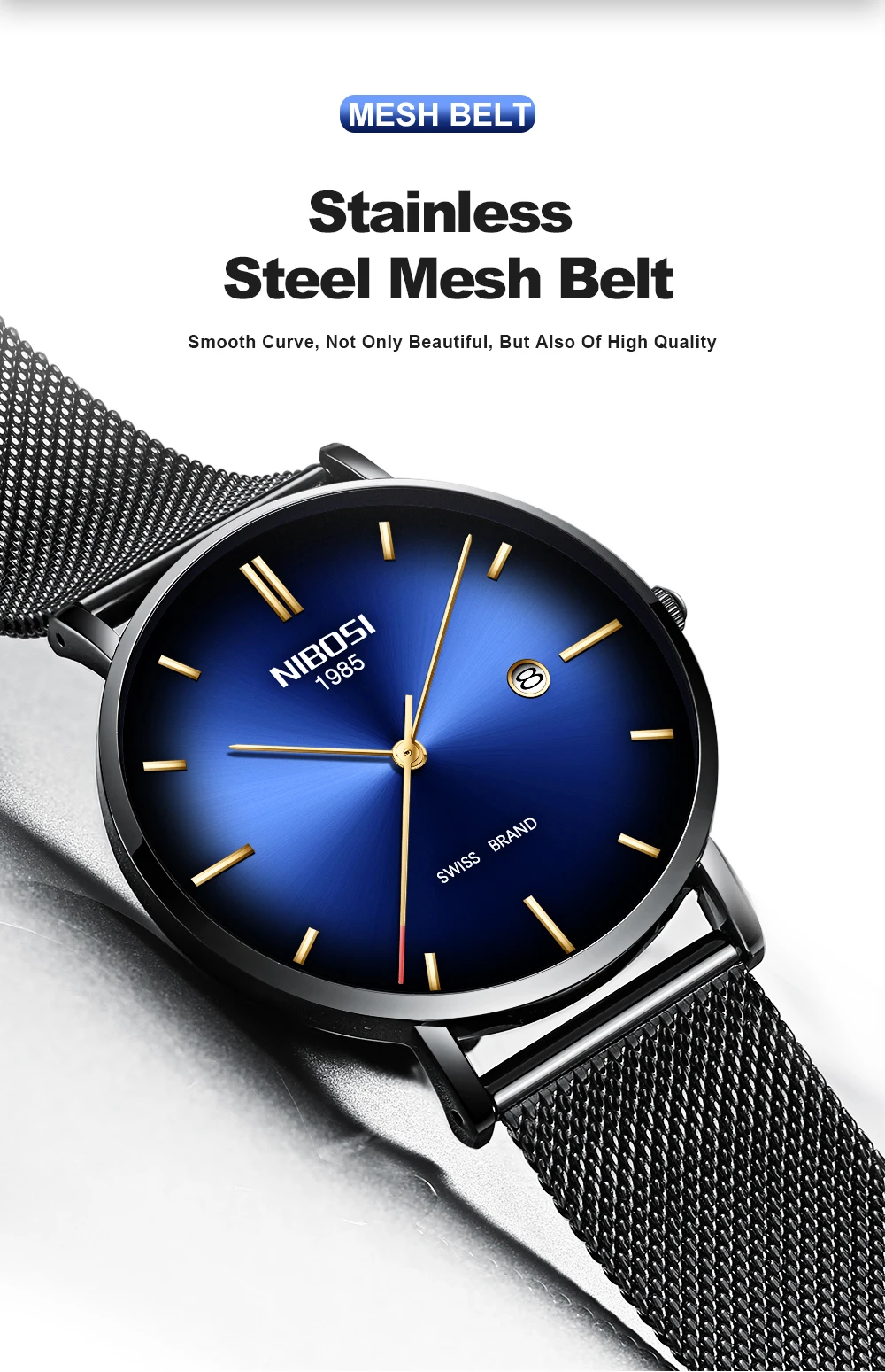 Men's Chronograph Waterproof Date Creative Watch NIBOSI Luxury Brand Men's Quartz Watch Relogio Masculino      (4)