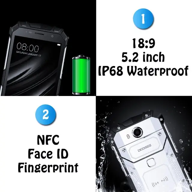Doogee teléfono inteligente S60 lite, teléfono móvil con resistencia al agua IP68, batería de 5580mAh, pantalla FHD de 5,2 pulgadas, 4GB RAM, ROM 32GB, procesador MT6750T, Octa Core, carga inalámbrica de 16,0mp, Android|Teléfonos móviles| - Doogee teléfono inteligente S60 lite, teléfono móvil con resistencia al agua IP68, batería de 5580mAh, pantalla FHD de 5,2 pulgadas, 4GB RAM, ROM 32GB, procesador MT6750T, Octa Core, carga inalámbrica de 16,0mp, Android|Teléfonos móviles| -