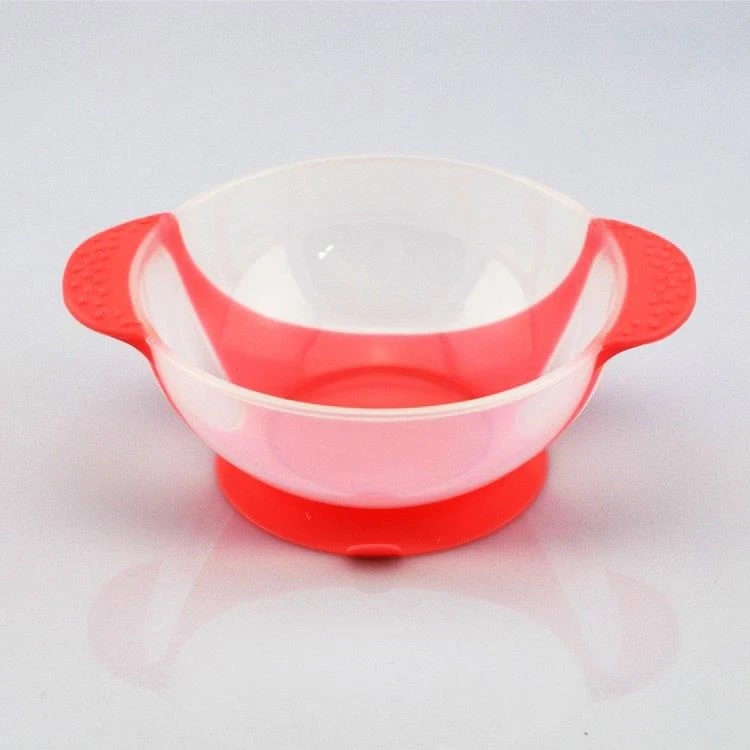 1Pc Baby Infant with Double Ear Shaped Handles Kids Children Training Spoon Bowl Set Antiskid Suction Cup Feeding Bowl Spoon