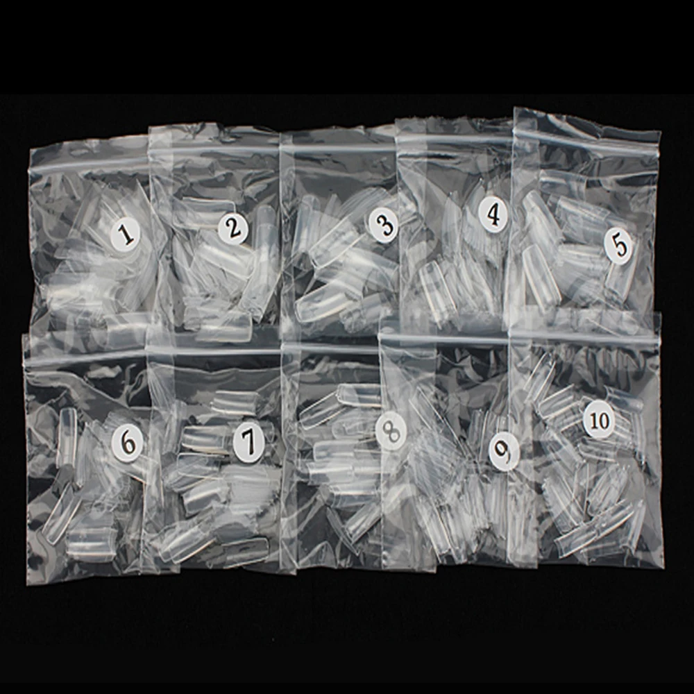 

500pcs False Tips for Nail Clear Fake Tips Artificial Nail Art Tips Half French Nail Tips Extension Manicure Art Salon Tools
