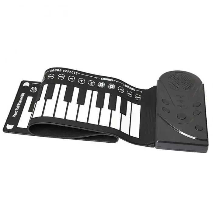 Новая портативная Гибкая цифровая клавиатура пианино 49 клавиш тонов ритмы электронное рулонное пианино игрушки XD88