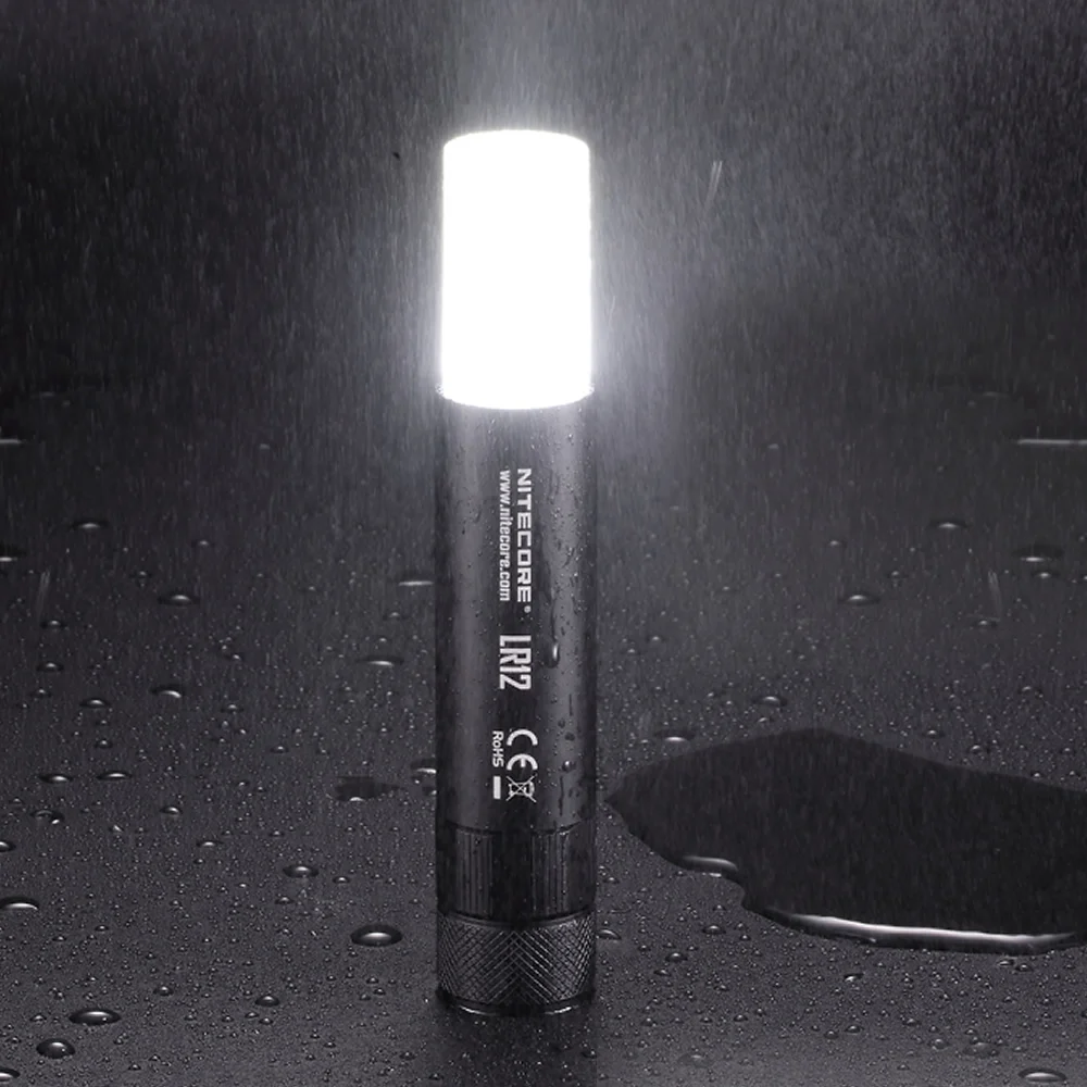 US $47.95 Top Sales NITECORE LR12 18650 Rechargeable Battery Retractable Diffuser Enables Lantern Flashlight Reading Camping Free Shipping