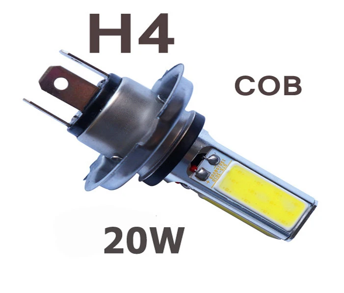 

High Power COB LED Car Auto 20W LED H4 20w 4-SMD xenon White DRL Day LED Fog Bulb h4 DC12V
