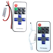 1 шт. Мини светодиодный свет РФ Диммер Беспроводной удаленного светодиодный контроллер DC5-24V 11key RF Беспроводной контроллер для RGB светодиодный полосы освещение ленты