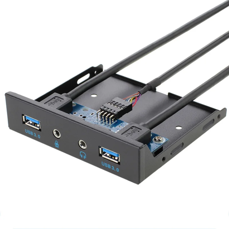  Pin Pin 2 Port USB Hub USB 3.0 HD Audio del Pannello Frontale Combo Adattatore Staffa Per Desktop I
