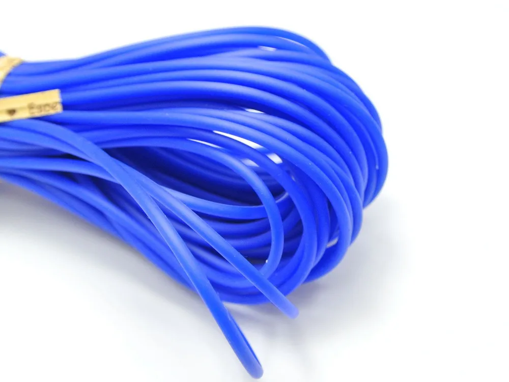 10 Meter Royal Blue 2mm Soft Hollow Rubber Tubing Jewelry Cord Cover