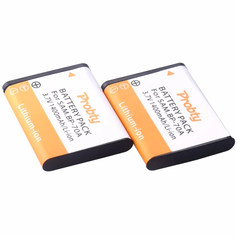 2 Pz Bp-70A Bp70A Batteria Cam Per Samsung Es65 Es67 Es70 Es71 Pl100 Pl101 Pl120 Pl121 Sl50 Sl600 Sl605 Sl630 Tl105 Tl110