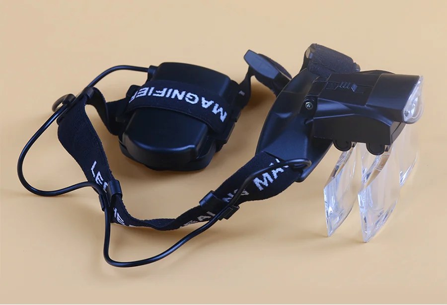 BIJIA 1x-6x мульти мощность хирургические зубные лупы Шлем лупа с 2 светодиодный светильник и 5 сменный объектив