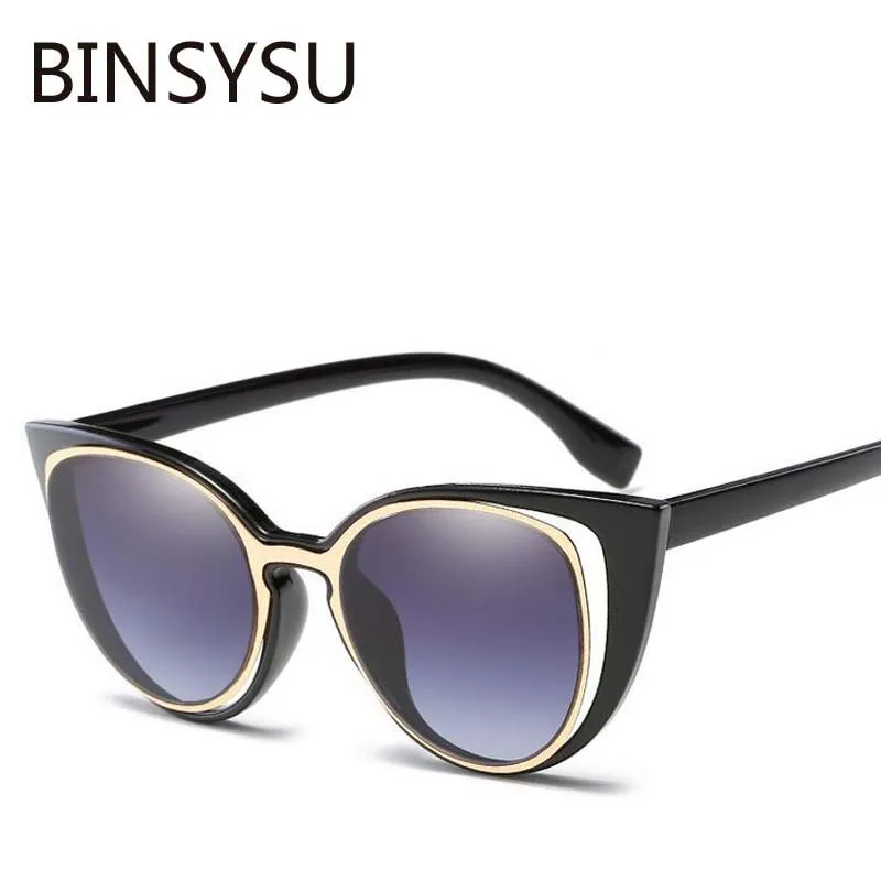 

Fashion Cat Eye Sunglasses Women Brand Designer Retro Pierced Female Sun Glasses oculos de sol feminino UV400