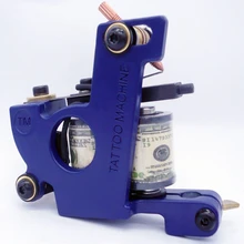 Top Shader Liner Tattoo Machine 10 Warp Coil Green Tattoo Gun Permanent Tattoo Machine Shader Liner Carbon Steel Gun supplier juqi tm2005 snack style tattoo machine liner shader gun antique brass