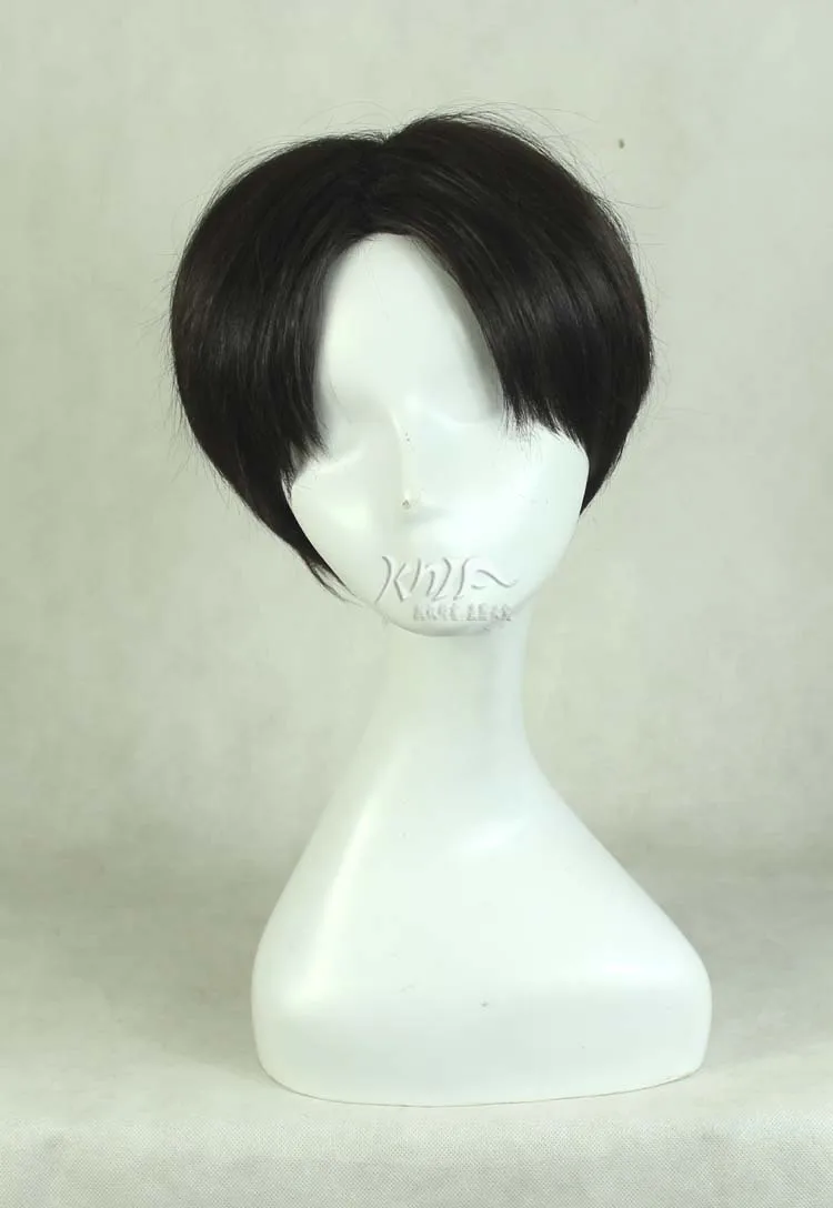 Attack on Titan Levi Ackerman Cosplay Wig Short Hair Rivai Ackerman Role Play Halloween + Wig Cap anime halloween costumes