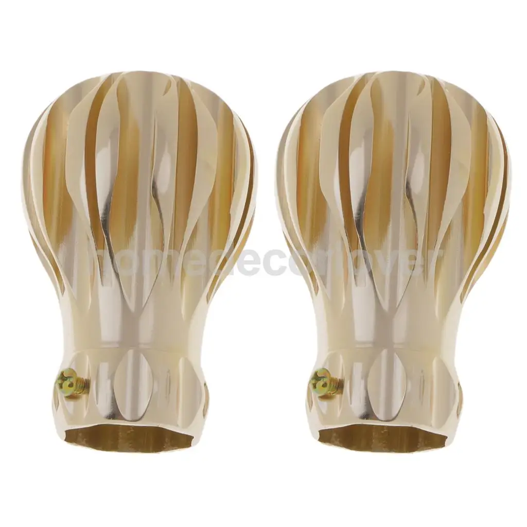 2Pcs Decorative Elegant Design Window Curtain Rod Ends Drapery Rail Pole Heads Caps Fit 25/28mm Inner Diameter Rods 