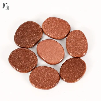 

goldsand palm stone 7pcs/set massage SPA Chakra Stone Crystal Reiki Healing Meditation Palm Worry Stone 30*26*7mm
