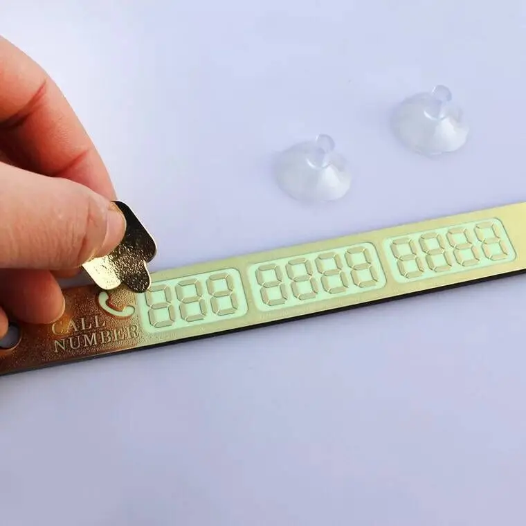 Temporary Car Parking Card Telephone Number Notification Night Light Sucker Plate For GMC Acadia Buick Enclave Chevy | Автомобили и
